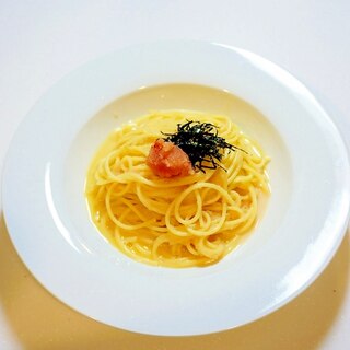 レストランの味わい！発酵バターと明太子のパスタ